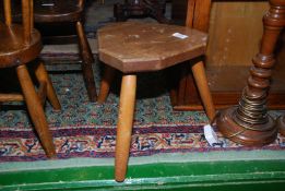 A 1950's three legged stool.