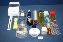 A quantity of Perfume Bottles, Dior, Chanel No. 5, etc.