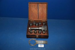 A boxed vintage 'Crown' Morse Taper 2 Collet Chuck, together with 9 x HMD imperial sized collets.