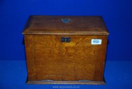 An Oak correspondence cabinet, circa 1910.