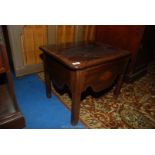 An Edwardian Mahogany box Commode having cross-banded decoration and rope effect stringing,