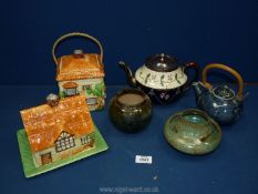 A quantity of china including Beswick ware cottage biscuit barrel and cheese dish,