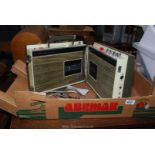 A Belair portable cassette/radio with accessories