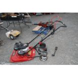 A Honda Power hover Mower, GCV160 with carrier.