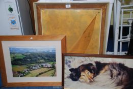 Two prints and an aerial photo of Walford, Herefordshire.