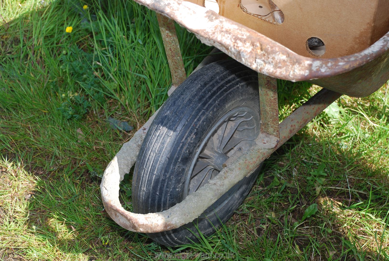 Plastic bird decoys and an old wheel barrow. - Image 2 of 2