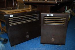 Two Bakelite Thermovent space heaters.