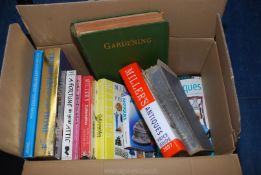 A box of books including Millers, gardening etc.