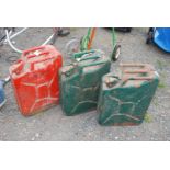 Three jerry cans.