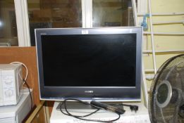 A Sony Bravia TV with remote, 25" screen. (Working at time of testing).