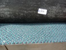 Carpet roll end, rubber backed blue and red, kitchen/bathroom carpet - 1.