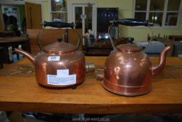 Two copper electric kettles.