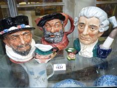 Three large Royal Doulton Toby Character jugs; Apothecary,