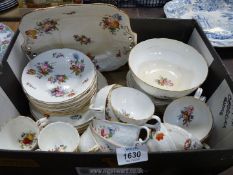 A quantity of Coalport tea service and similar unmarked tea service including cups, saucers,