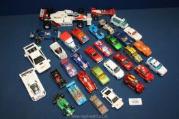 A quantity of Matchbox model cars including Corgi 007 Lotus Esprit, Corgi juniors Can-am Racer,