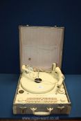 A Regentone 'Handy-Gram' vintage record player with auto change, complete but not working.