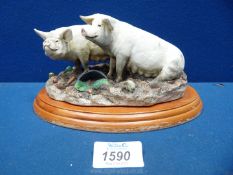 A Border Fine Arts figure of 2 pigs in mud 'Mud Glorious Mud' by A. Wall.