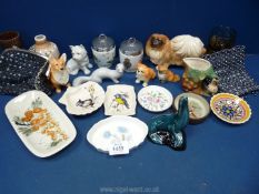 A quantity of china including Coopercraft Pekinese dog and other dogs,