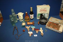 A small quantity of Breweriana including novelty bottle stoppers,