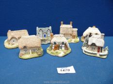 Seven Lilliput Lane cottages to include; Wren Cottage, Strawberry Cottage, Holly tree Cottage,