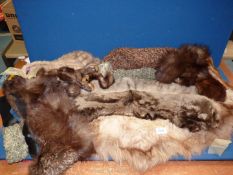 A quantity of fur collars and cuffs and others including lamb's wool, mink etc.