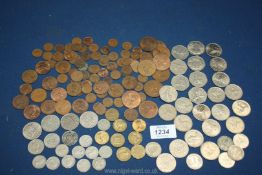 A quantity of Elizabeth II coins including 1973 Ring of Hands 50p's,