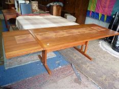 A most unusual and stylish 1950/60's Danish Dining Table apparently constructed of teak and with