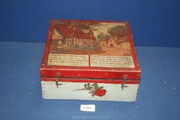 An Arts and Crafts painted box.
