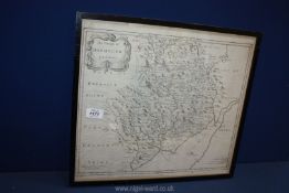 A framed 'Map of Monmouthshire by Rob't Morden', 16" x 18".