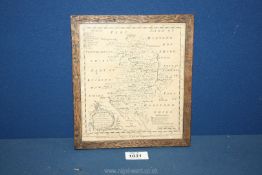 A small framed map of Bedfordshire "Engrav'd for the General Magazine of Arts and Sciences for W.