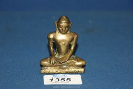 A very unusual Jain miniature seated Tirthankara figure,