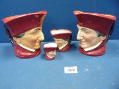 Two large Royal Doulton 'The Cardinal' character jugs,