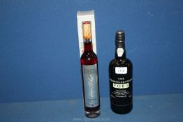 A bottle of 1988 vintage Port, 75 cl and a boxed bottle of 2012 Kewine Cabernet Franc, 375 ml.