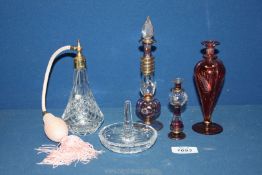 A small quantity of glass to include a Stuart Crystal glass atomiser,