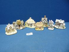 Seven Lilliput Lane cottages to include; Brecon Bach, Plum Cottage, Van Brugh Lodge, Wash Day,