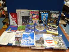 A box of 1970's Football Club programmes including Everton Football Club.