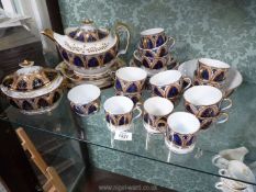 An elegant of tea and coffee service possibly Coalport, early 1800's including teapot,
