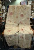 A pair of large Laura Ashley curtains 89" drop x 87" wide.