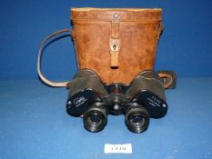 A pair of Crystal TFC 7 x 50 Binoculars in leather case no. 5041.