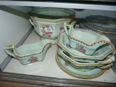 A small quantity of Adams 'Calyx Ware' to include; soup tureen (no lid), serving dishes,