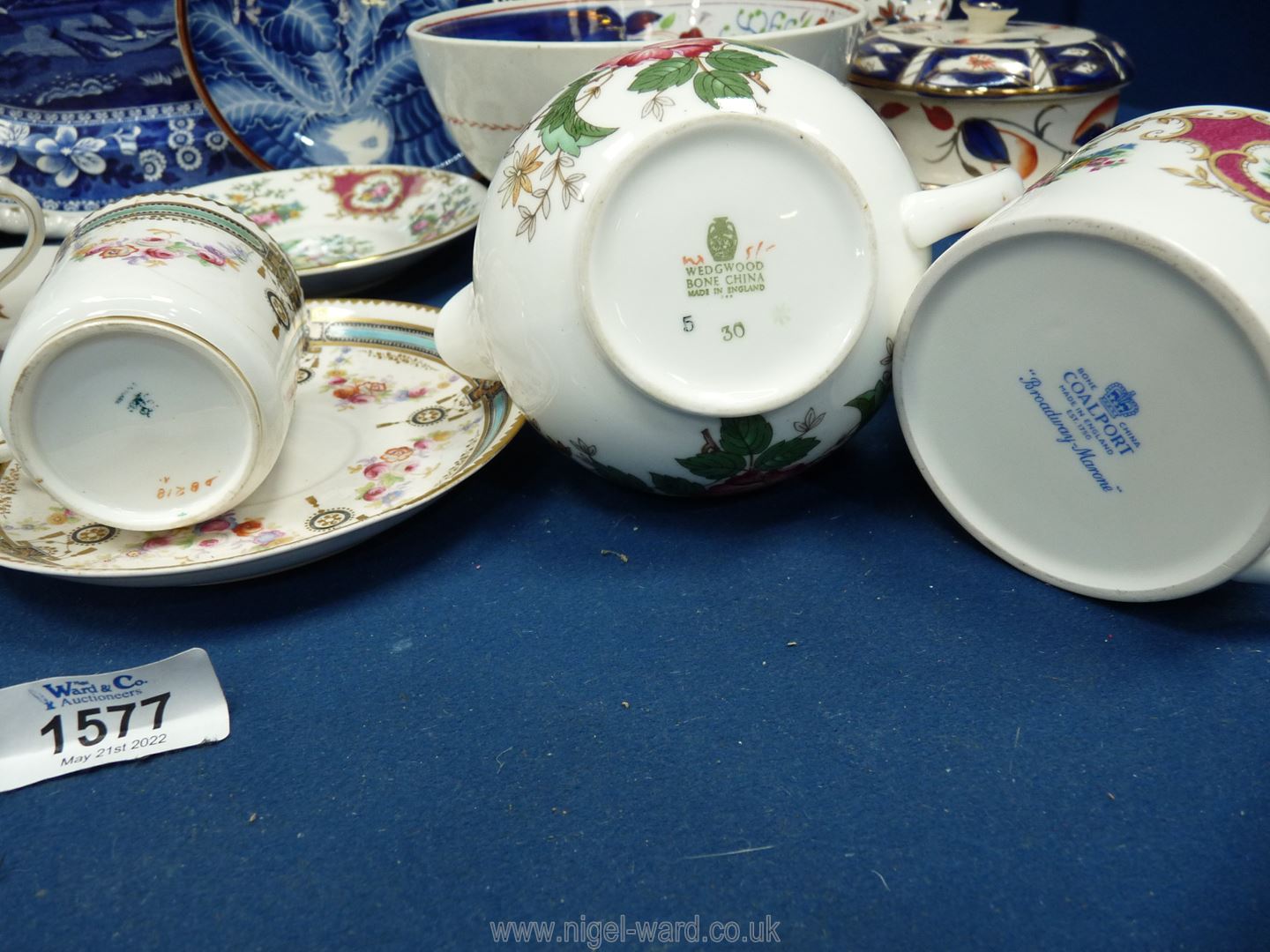 A quantity of china including Wedgwood part Teaset, Gaudy Welsh style cups and saucers, - Image 2 of 2