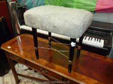 A stylish 1950/60's Stool (for display purposes only) standing on turned ebonised legs united by a