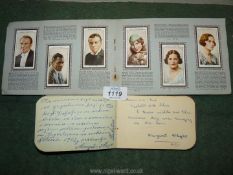 A signed Autograph Book, some entries dated 1948, 1950 etc,