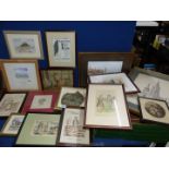 A quantity of prints and paintings.