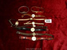 Miscellaneous ladies vintage wristwatches including Enicar.