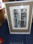 A framed abstract Print initialed lower right RC, dated 05/12/08, 23 1/4" x 33".