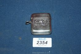 A Silver engraved vesta, Chester, 34 gms.