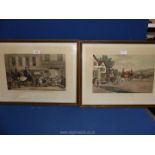 Two framed stagecoach prints to include;
