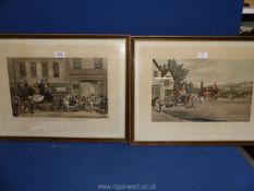 Two framed stagecoach prints to include;