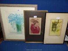Three signed prints to include; 'Bluebells' by L.
